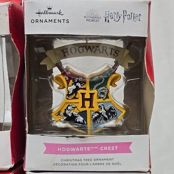 2021 Hallmark Harry Potter Castle Crest Voldemort Christmas Tree Ornament 6-PACK - Picture 4 of 10